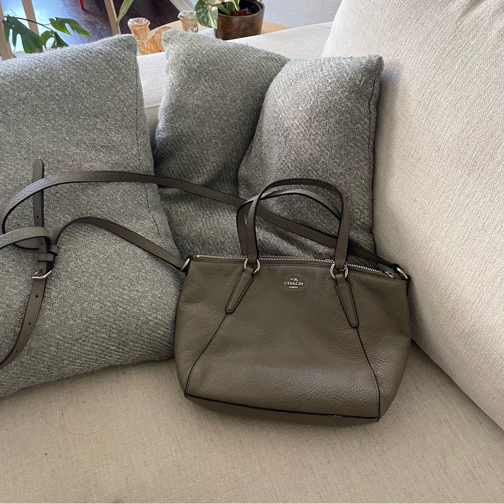 Coach grey crossbody bag